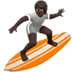 🏄🏿 person surfing: dark skin tone display on Apple